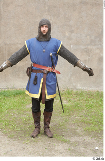 Photos Medieval Knight in mail armor 4 a poses army…